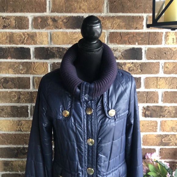 Marc By Marc Jacobs Nylon Navy Blue Trench Puffer Coat - Picture 2 of 16